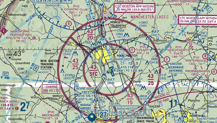 Image of Manchester-Boston Regional Airport Sectional Chart