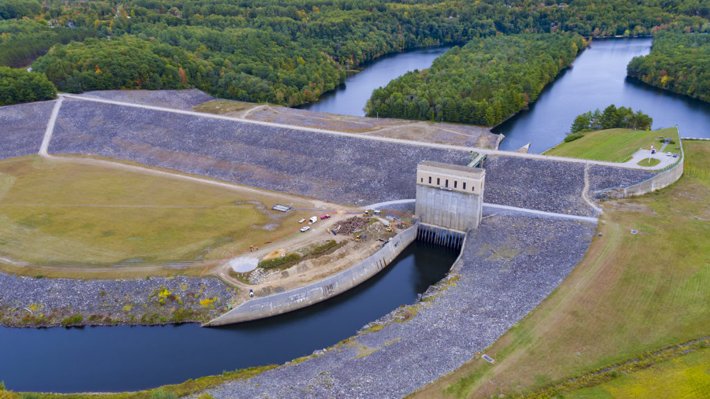 Image of Franklin Falls Dam by Drone